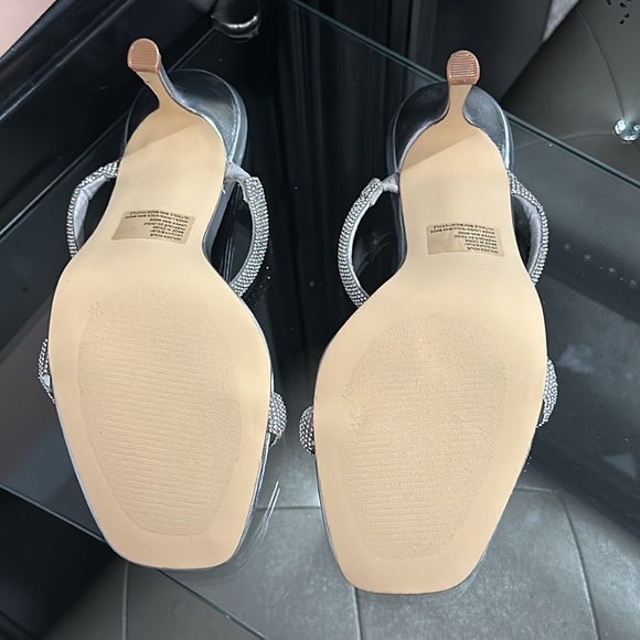 Just Fab - Golden Hour Mule Sandals In Clear Rhinestone - Picture 8 of 11